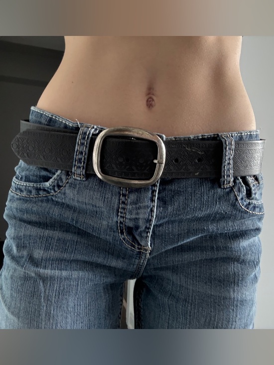 Point Zero Accessories - Black leather western belt